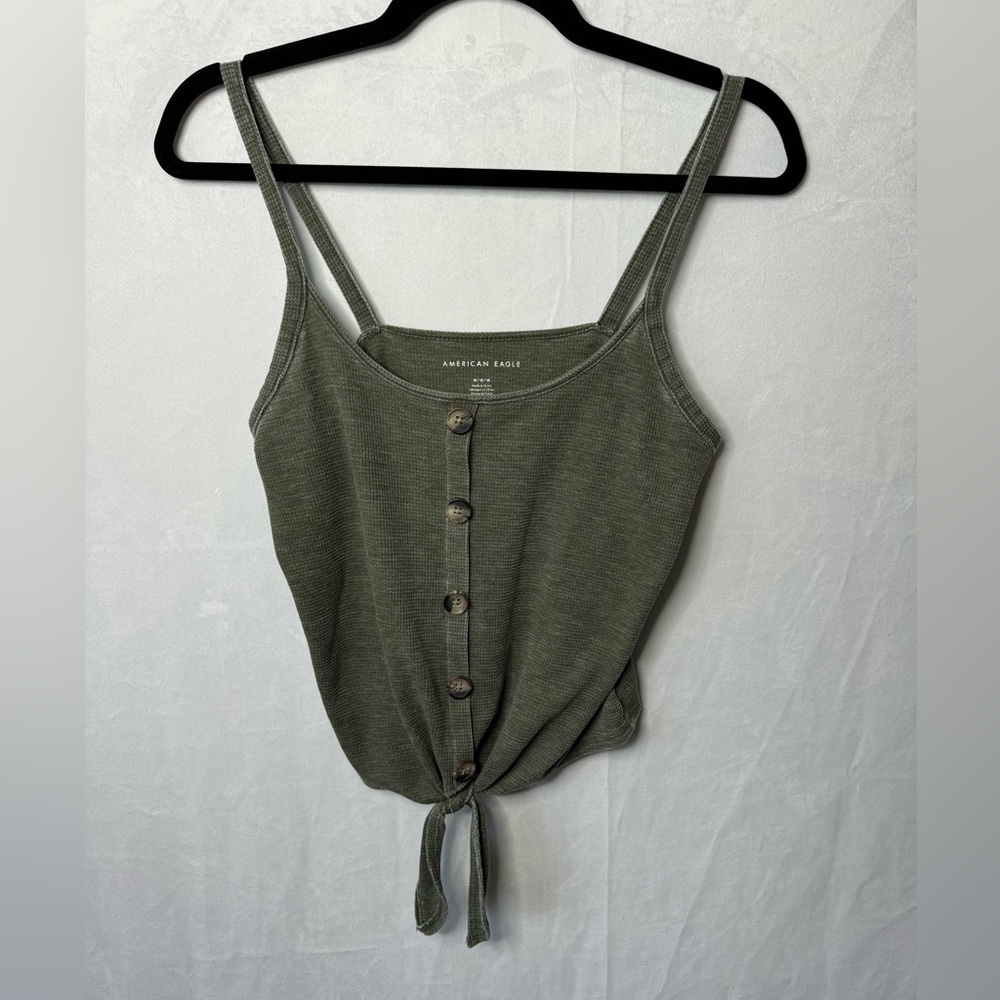 AMERICAN EAGLE GREEN BUTTON DOWN TANK TOP